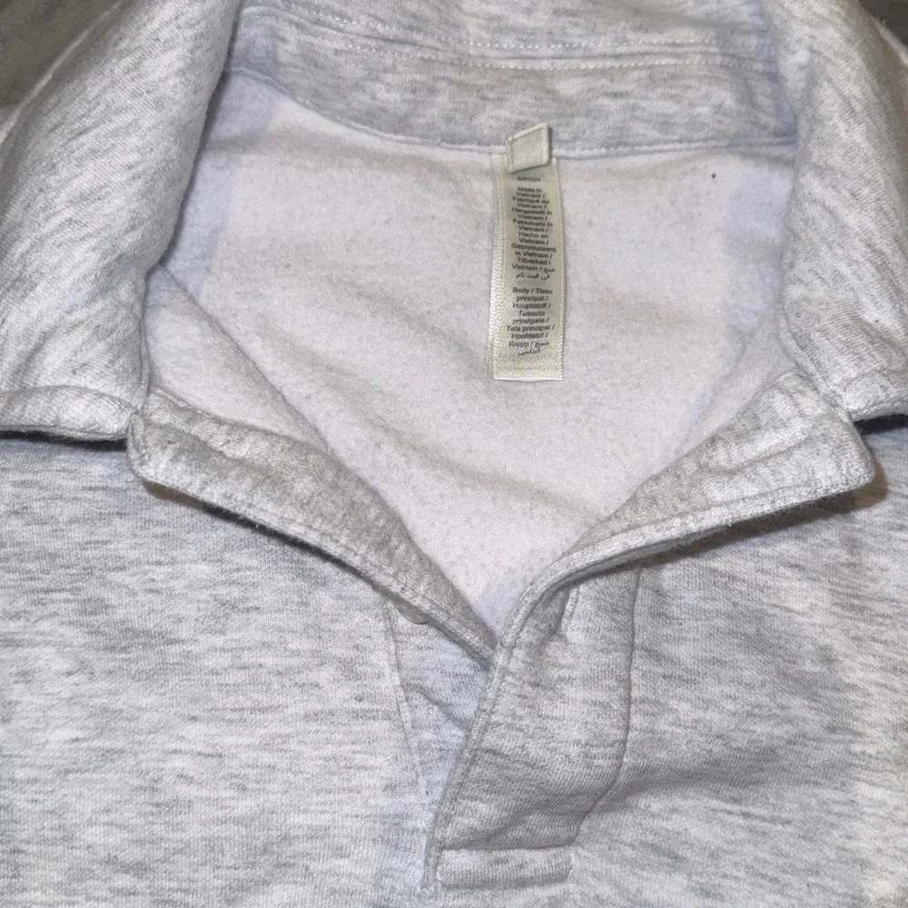 Skims Cotton Fleece Blend Polo Sweatshirt - Picture 4 of 5